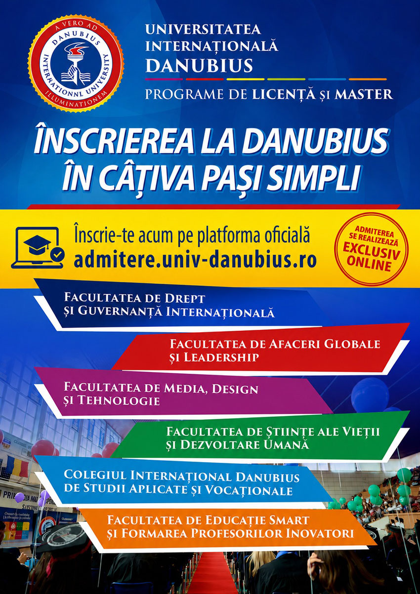 Anul universitar 2026–2027: Oportunități academice la Universitatea Internațională Danubius