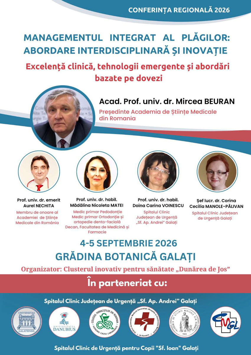 Conferința Regională 2026 – Managementul Integrat al Plăgilor, organizată în parteneriat cu Universitatea Internațională Danubius