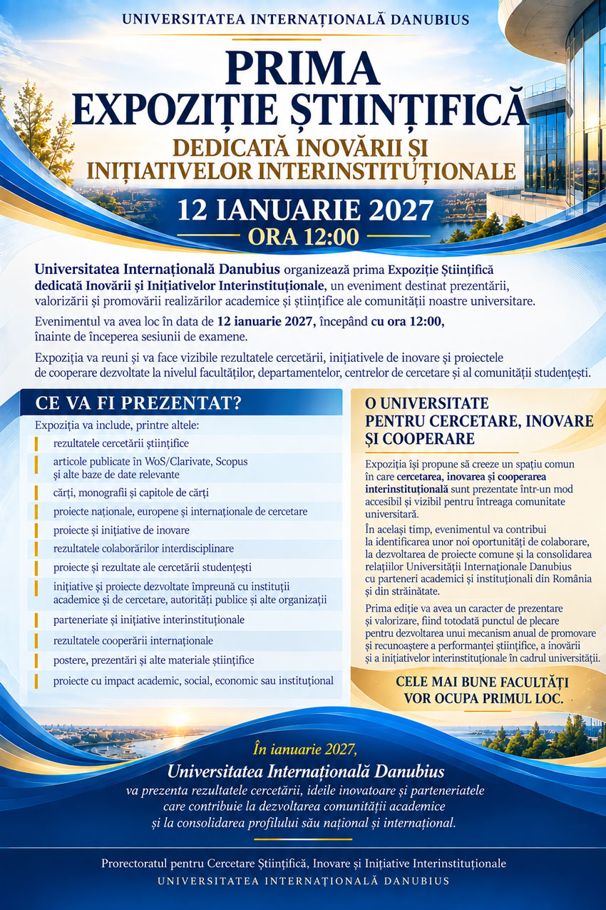 PRIMA EXPOZIȚIE ȘTIINȚIFICĂ, DE INOVARE ȘI INIȚIATIVE INTERINSTITUȚIONALE 