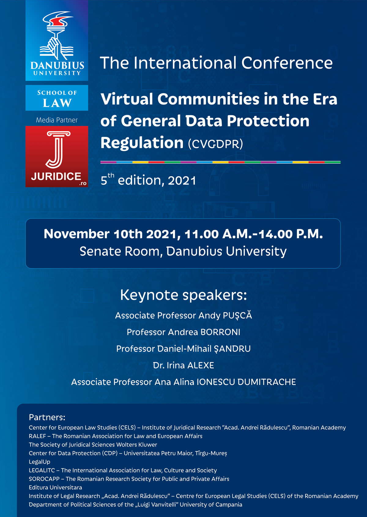 The International Conference: Virtual Communities in the Era of General Data Protection Regulation (VCGDPR) - The 5th Edition, 2021