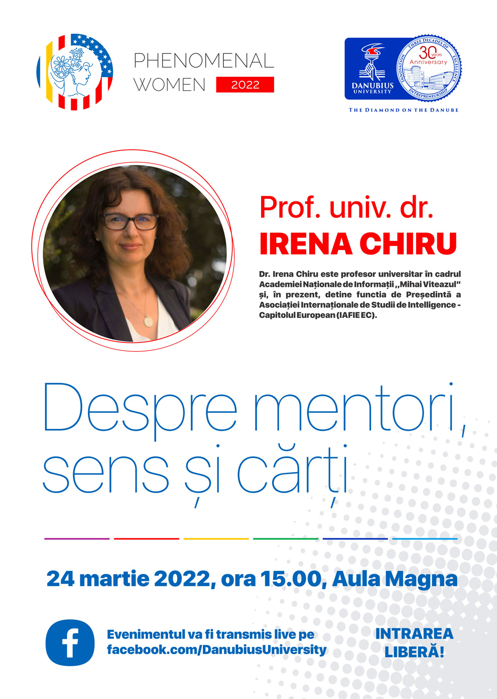 Dr. IRENA CHIRU, expert in intelligence, ne povesteste despre mentori, sens și cărți 