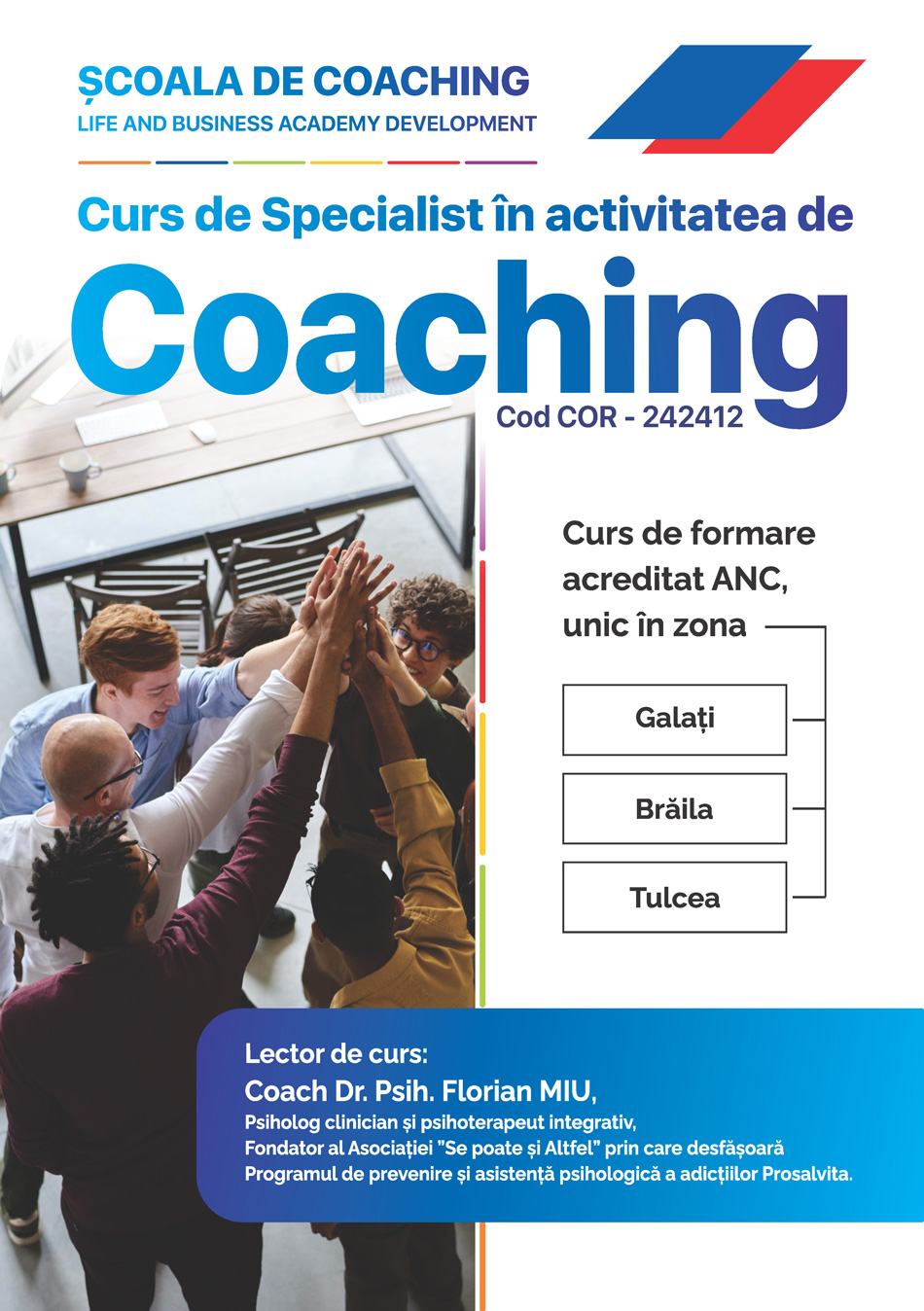 Curs de Specialist in Coaching, acreditat A.N.C.