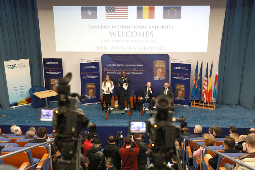 “The battle for the future of Romania. Thoughts of a Romanian at the top of NATO” was launched at Danubius International University
