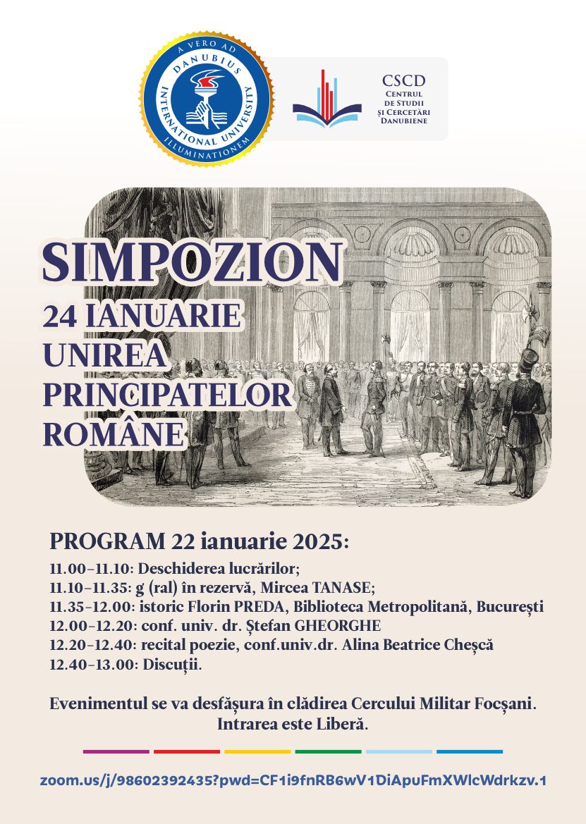 SIMPOZION - 24 IANUARIE UNIREA PRINCIPATELOR ROMÂNE