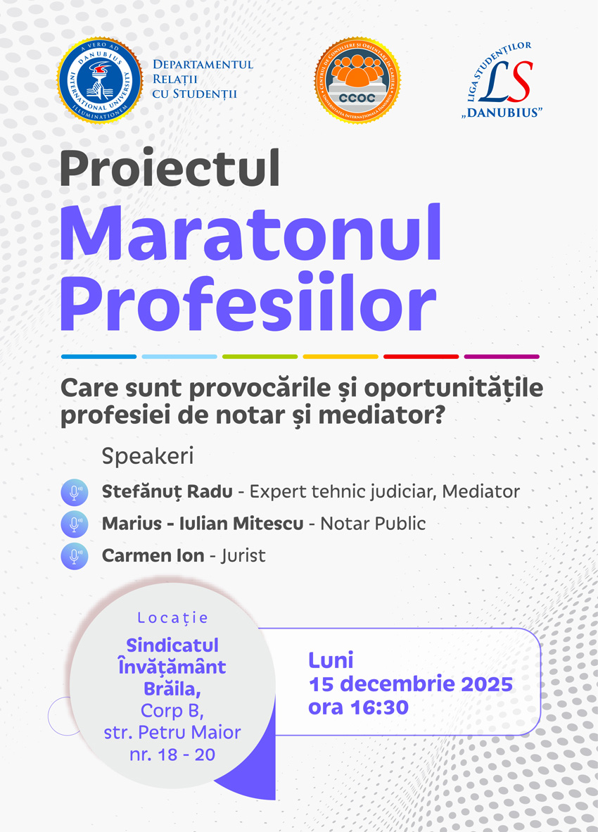 Maratonul Profesiilor: Analiză asupra complexității și relevanței profesiilor de notariat și mediere