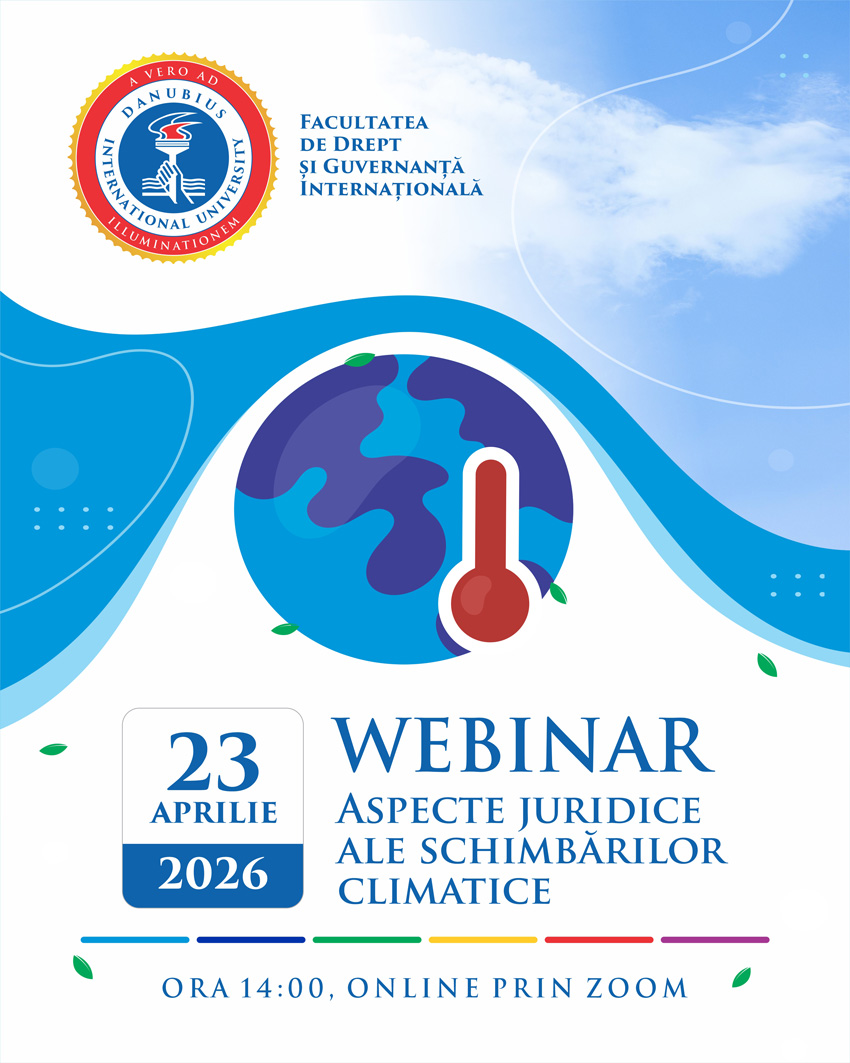 Anunț Webinar - Aspecte juridice ale schimbărilor climatice