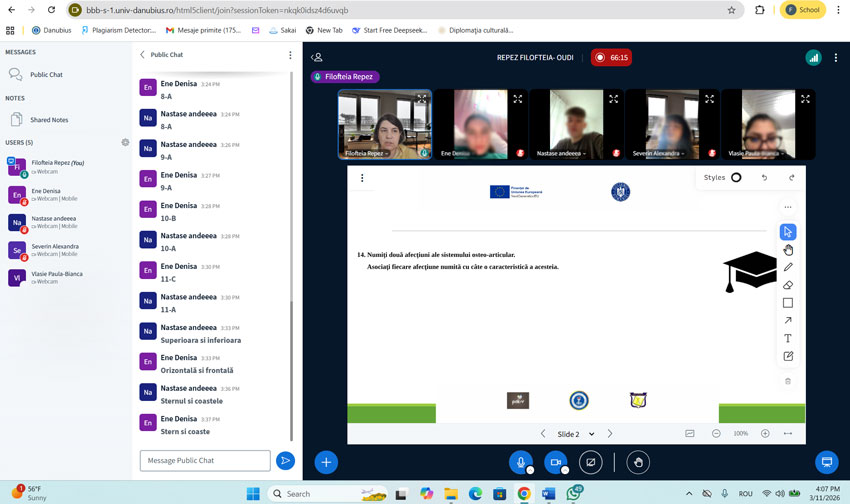 Activități remediale desfășurate în cadrul proiectului OUDI – „Oportunități Universitare pentru Diversitate și Integrare”