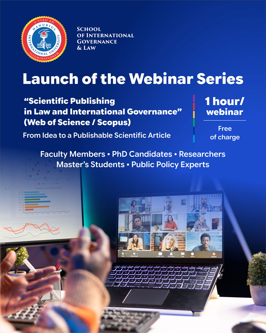 Launch of the Webinar Programme - “Scientific Publishing in Law and International Governance: from Idea to an Article Indexed in Web of Science / Scopus”